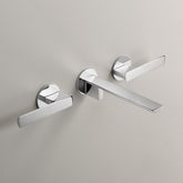 Cea Design Ayla rubinetto lavabo a parete 3 fori con bocca 185mm AYL07 + PWF02